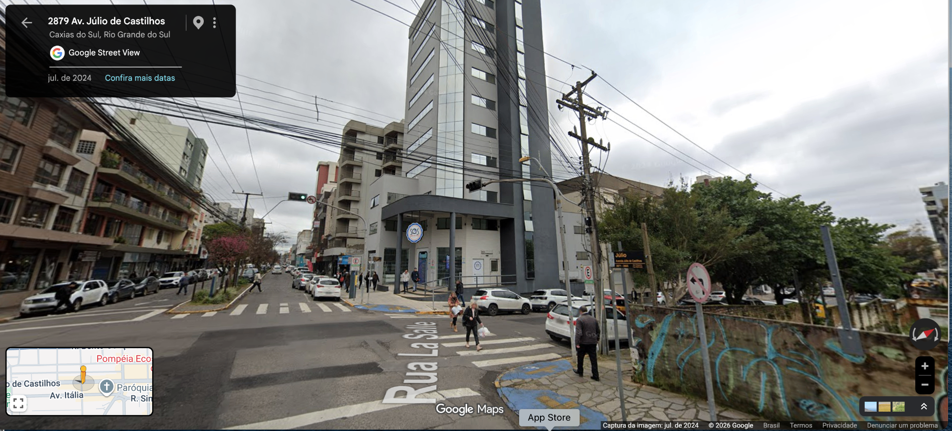 Fachada da clínica Salus na Av. Júlio de Castilhos, 2883 - sala 801/802 - Caxias do Sul/RS